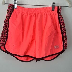 PINK leopard lined running shorts